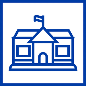 Charter Schools Group Icon (school house)